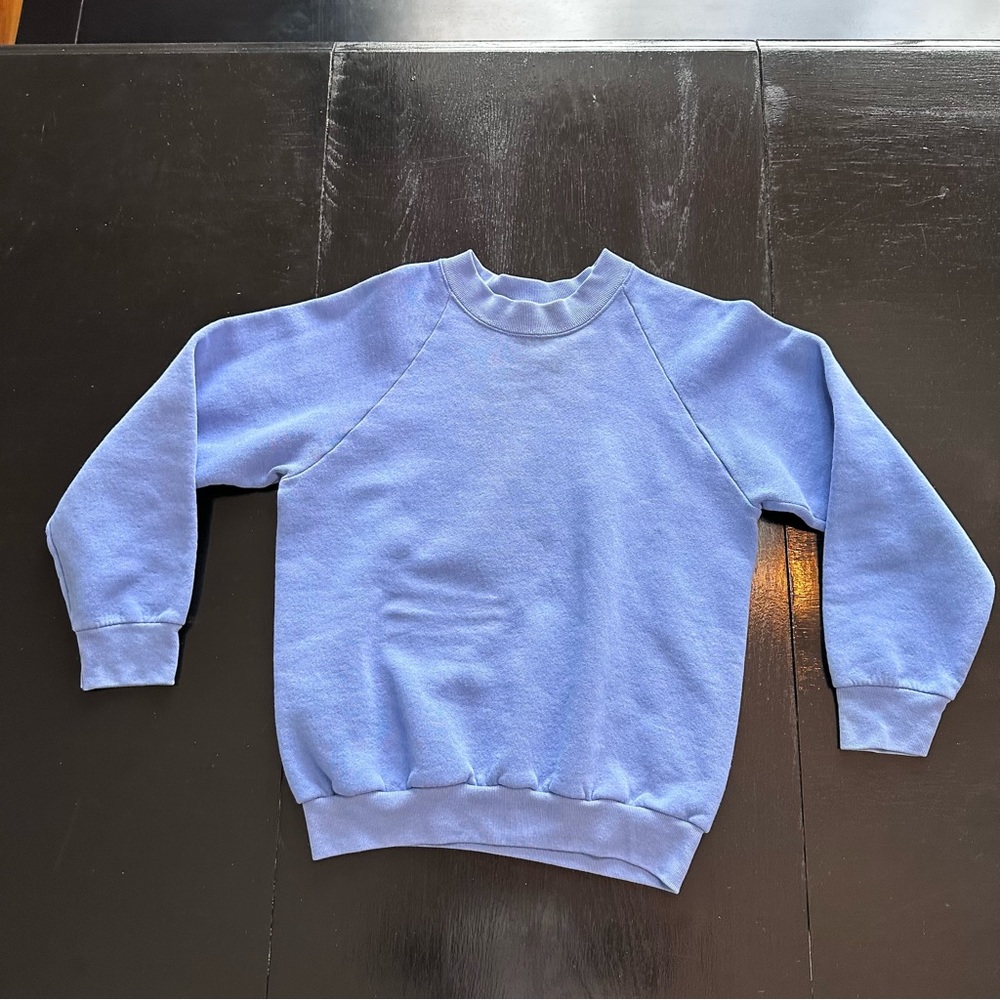 Vintage Fruit of The Loom Small Blue Crewneck Sweater Blank vintage